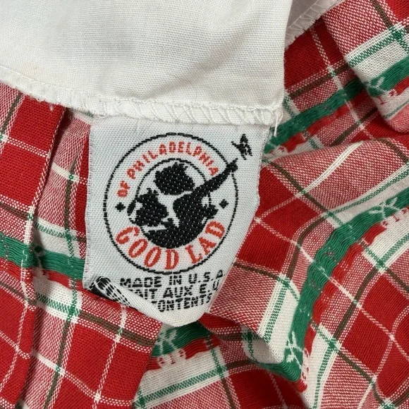 Vintage Red And White Plaid Cherry Cottagecore Good Lad Jumper Girls 24 Months - Picture 6 of 7